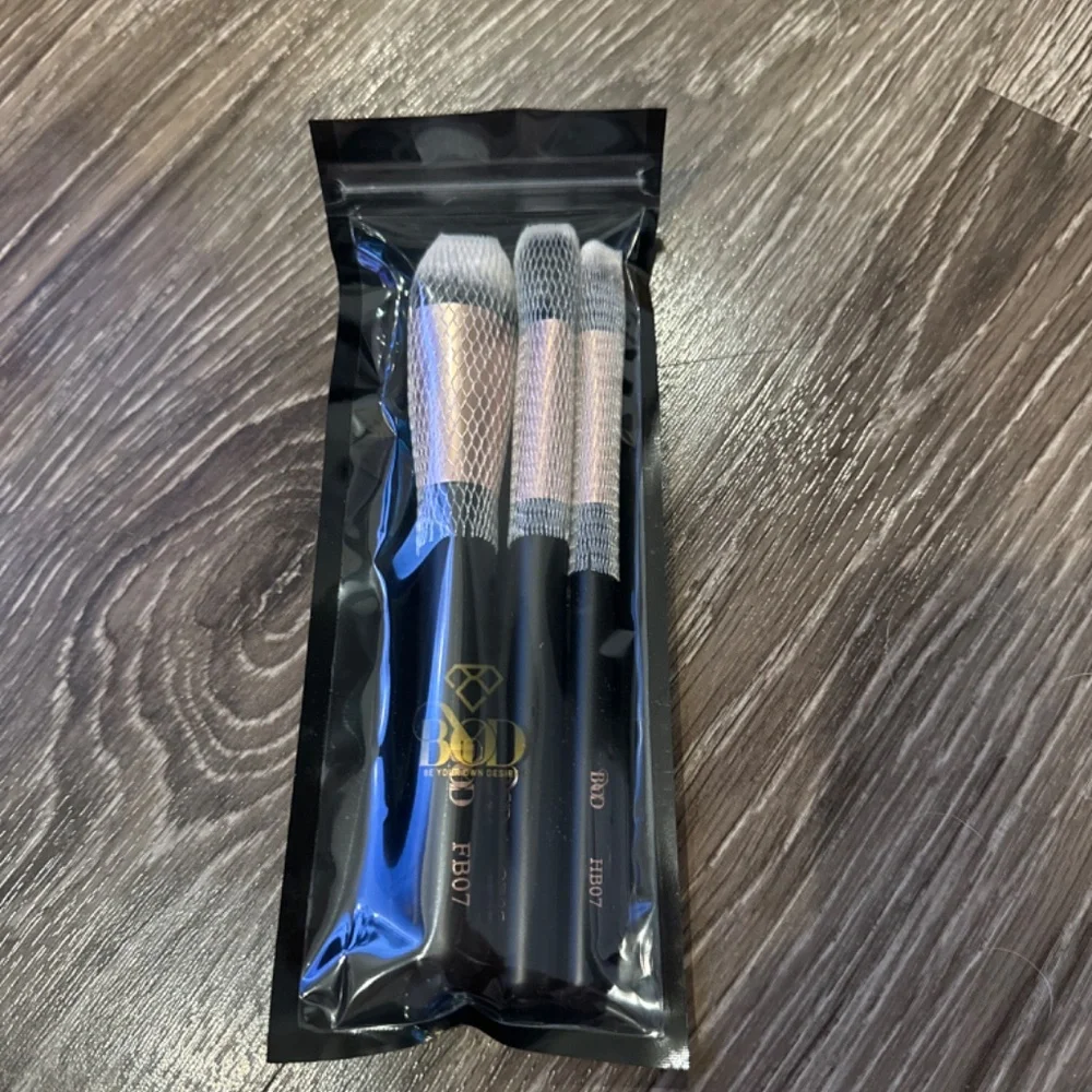BYOD 3-PIECE FACE BRUSH SET: FOUNDATION, CONTOUR, AND HIGHLIGHTER BR…